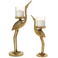 Crane Candle Holder, Gold